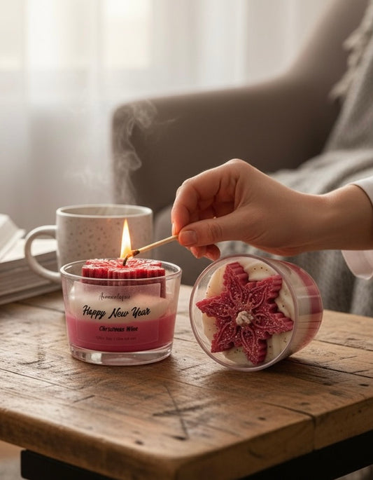 Snowflake Christmas wine