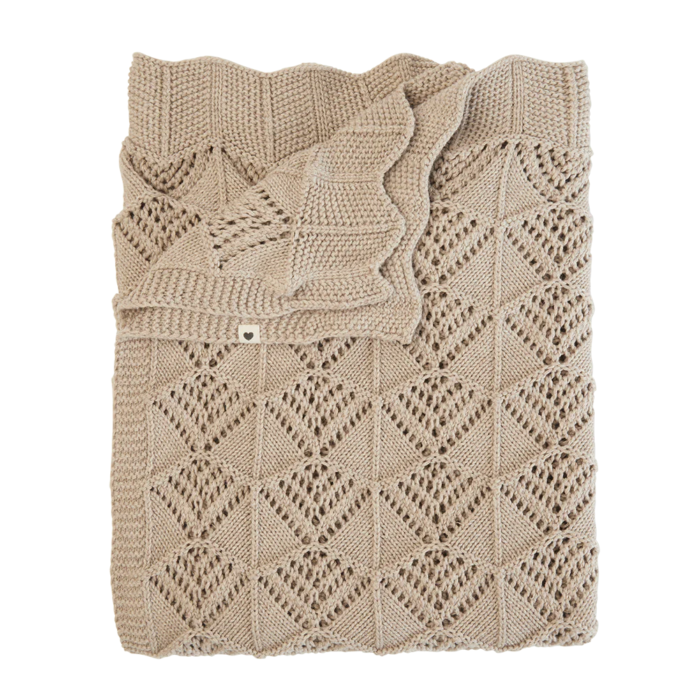 Πλεκτή Κουβερτούλα Wavy Vanilla