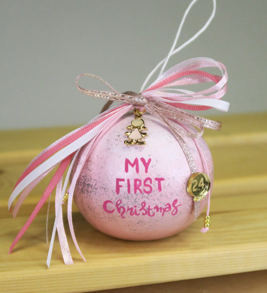 Χριστουγεννιάτικη Μπάλα Ροζ